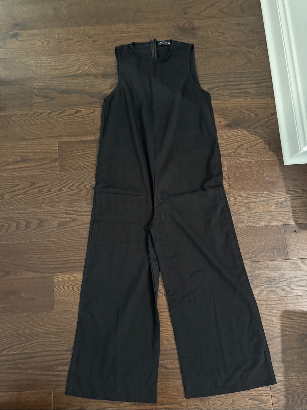 ASOS Black Sleeveless Wide-Leg Romper Jumpsuit